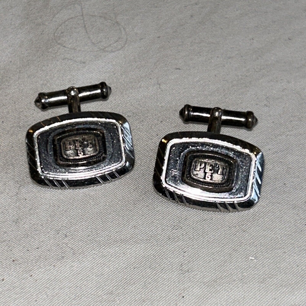 Sterling Silver Elegant Cuff Links with Center Emblem